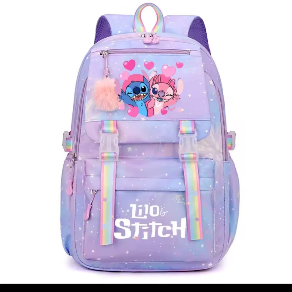Disney Lilo & Stitch Kids Backpack - Lavender and Pink